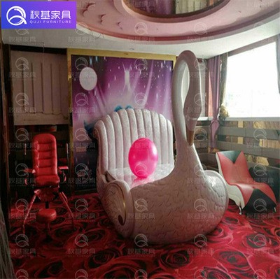 酒店恒温水床垫宾馆情侣电动床民宿智能双人床浪漫爱情主题情趣床图5