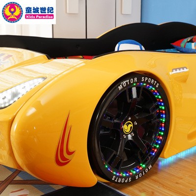 童城世纪T4高靠背全包儿童汽车智能床卡通跑车床赛车床创意儿童床图4