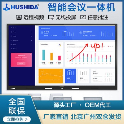 互视达55/65寸多媒体触摸教学一体机 会议电子白板电脑触控一体机图4