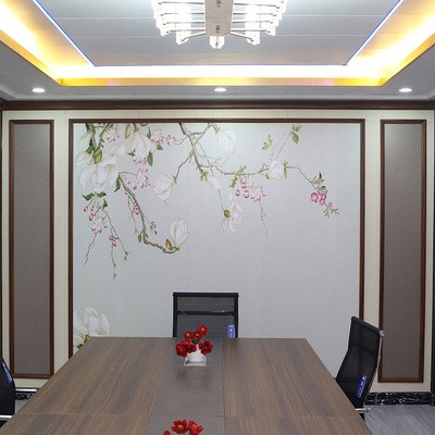 厂家电视影视墙 竹木炭纤维集成墙板商务办公书房背景墙 护墙板图3