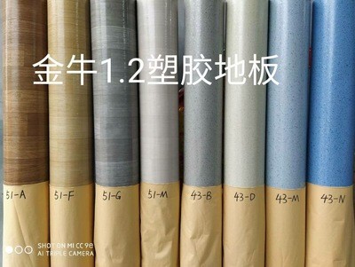 厂家金牛1.2塑胶地板，耐磨 拉力好，2米*20米地板革家用商用耐用图2