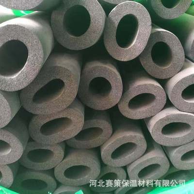 橡塑保温管隔音棉 b2级橡塑保温管套 黑色闭孔橡塑管现货批发图3