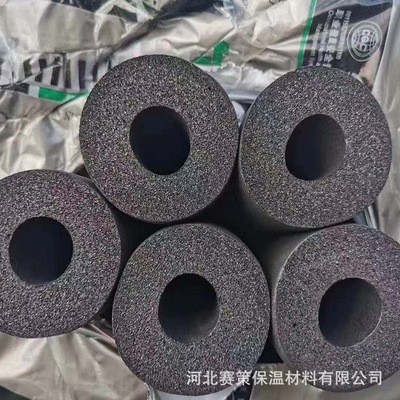 橡塑保温管隔音棉 b2级橡塑保温管套 黑色闭孔橡塑管现货批发图2
