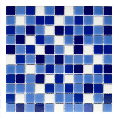 厂家直销蓝色陶瓷泳池马赛克瓷砖300x300水池鱼池卫生间瓷砖批发图5