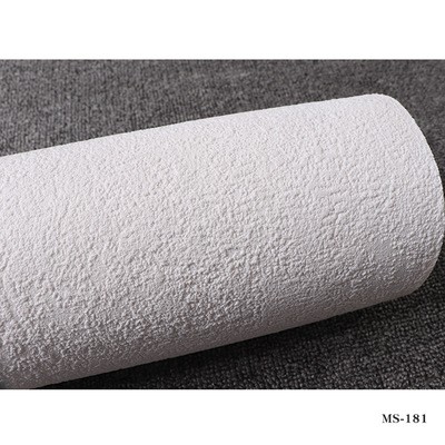 3D白色纯色硅藻泥墙纸现代简约客厅卧室服装店背景壁纸图3