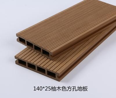 木塑地板140*25方孔方孔地板户外新型环保木塑材料PE木塑厂家批发图3