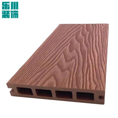 圆孔方孔深压纹 户外塑木木塑地板阳台浴室庭院DIY花园露台防腐图2