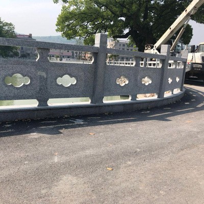 厂家仿古石雕栏杆河道花岗岩栏板汉白玉景观石材阳台路桥石栏杆图3