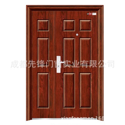 成都批发工程防盗子母门入户门钢制防盗门平开大门进户一件代发图5