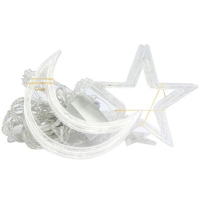 爆款星月窗帘灯星星灯房间装饰布置led彩灯闪灯串灯满天星网红灯图5