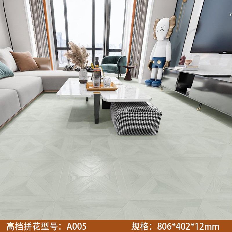 高档大气高端拼花地板强化复合拼花花纹家装地板图5