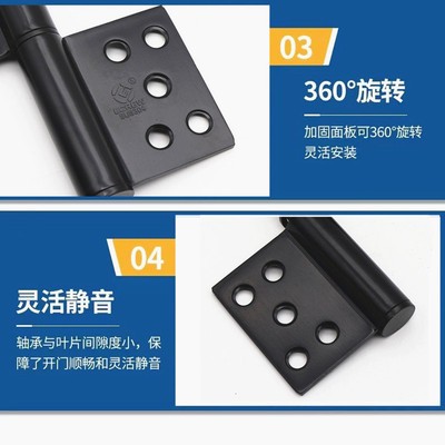 5寸黑色304合页旗形不锈钢可拆卸门铰塑钢铰链防火门旗铰防锈活页图4