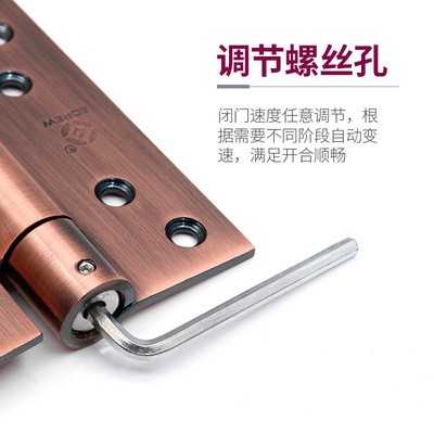 亿固双开缓冲阻尼合页不锈钢自由门隐形门弹簧活页4寸双向闭门器图2