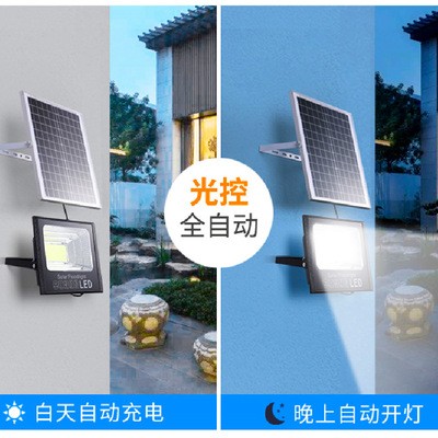 LED太阳能投光灯 惠民款工程500W庭院墙壁灯具户外新农村道路照明图2