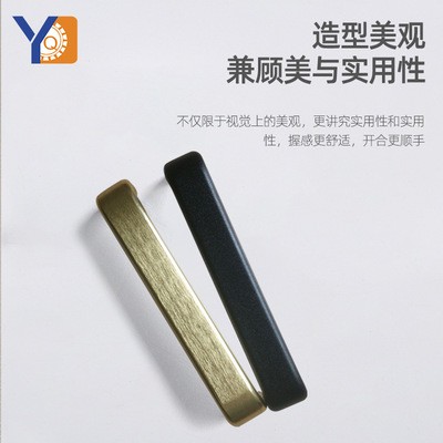 厂家直供太空铝合金黑色拉手家具橱柜抽屉电陶炉砂黑银砂金色把手图4