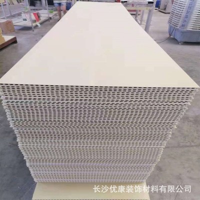 竹木纤维集成墙板护墙板墙裙全屋快装板酒店学校石塑pvc墙板扣板图3