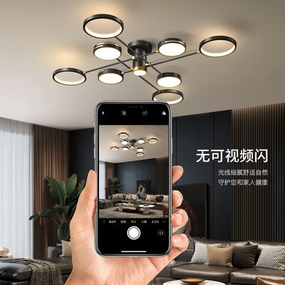 轻奢吊灯客厅灯北欧灯具现代简约大气家用高档套餐卧室2021年新款图3
