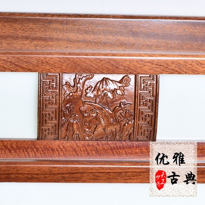 雷煦品牌简约新中式木艺大厅灯仿羊皮木艺灯家居照明新款上市图4