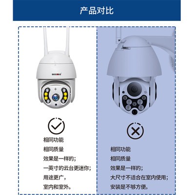 inqmega WIFI云台球机无线监控摄像机夜视全彩高清室外摄像头图3