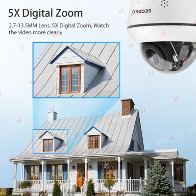 跨境新品 500万高清网络PTZ摄像头 360度半球型监控 5倍自动变焦图4
