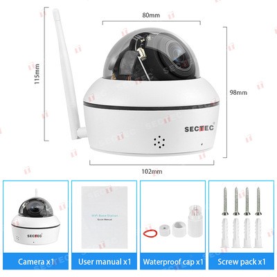 跨境新品 500万高清网络PTZ摄像头 360度半球型监控 5倍自动变焦图5