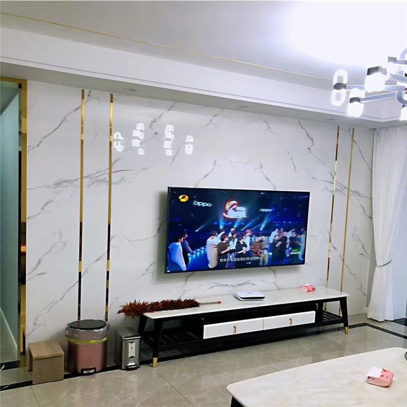 新中式硬包背景墙水墨山水意境壁画现代简约客厅沙发床头软包定制图3