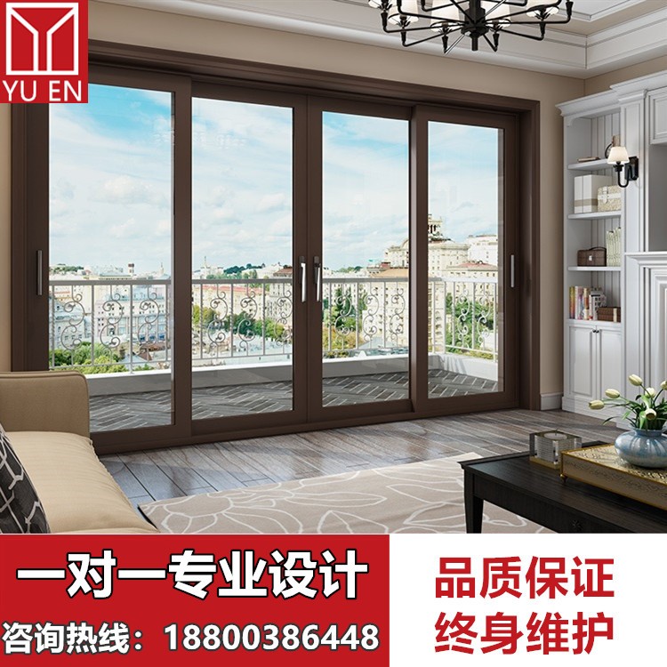 客厅阳台厨房卫生间隔断移门定制 重型移门铝合金钢化玻璃推拉门图3