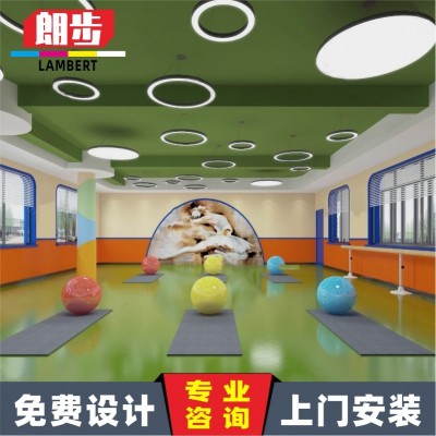 舞蹈教室专用PVC地板瑜伽木纹街舞弹性地胶板拉丁舞塑胶 舞蹈地皮图2