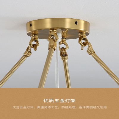 法式轻奢客厅吊灯后现代简约美式复古水晶灯餐厅主卧室大灯具组合图4