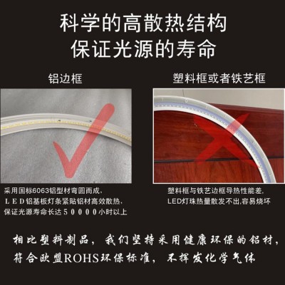1cm超薄全光谱护眼吸顶灯卧室书房客厅儿童无频闪智能极简护眼灯图2