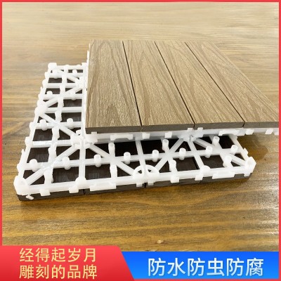 二代共挤塑木地板 diy木塑室外阳台花园庭院露台快装方块小地板图4