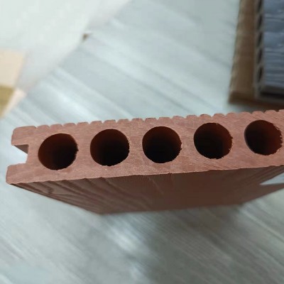 防水户外木塑地板广场3D压纹圆孔走道地板防潮浮雕阳台木地板材料图2