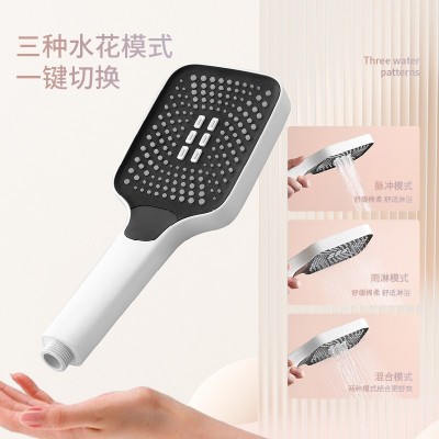 白色四功能大淋浴花洒套装家用浴室洗澡淋浴沐浴简易平台置 物花洒图2