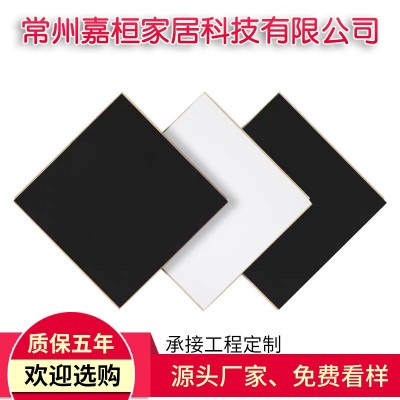 批发供应8mm纯白纯黑强化复合地板淋漆高光亮面直销车展木地板图4
