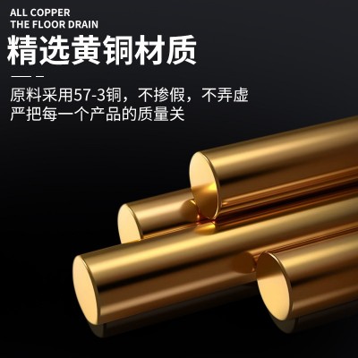 方形枪灰隐形全铜地漏厨房阳台淋浴两用洗衣机隐藏式地漏防 反水图3