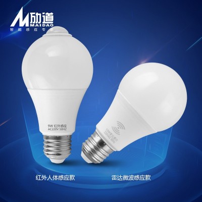 雷达感应灯泡led红外人体感应球泡灯e27智能灯泡声控感应节能灯泡图3