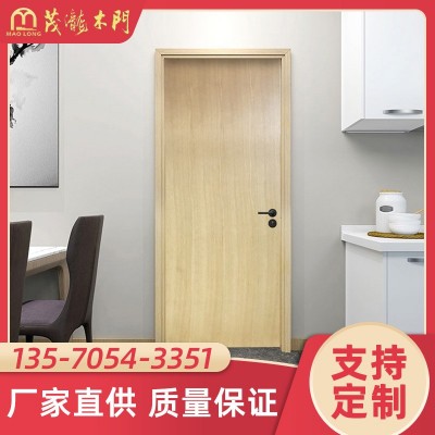 厂家白橡木清漆复合实木门卧室卫生间室内门家用隔音门烤漆门图1