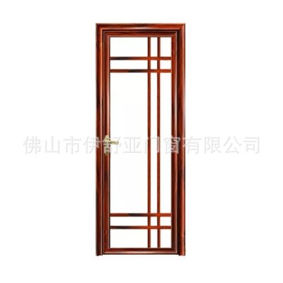 佛山销售欧式洗手间门厕所门平开门工程批发钢化玻璃铝合金浴室门图4