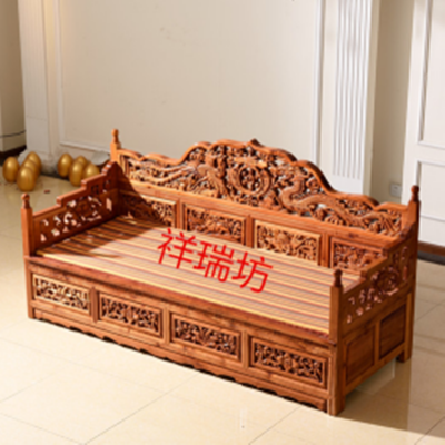 四 川藏式家具红椿木藏床 祥瑞坊定制实木床实木家具藏式床图3