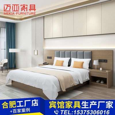 合肥迈亚家具宾馆快捷酒店家具单间标间公寓单双床出租房民宿全套图5