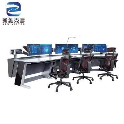 定制操作台JY-020 控制台 显示屏一键升降操作台 监控台集成监控图2