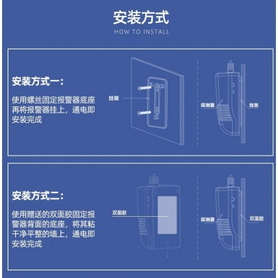 燃气泄漏报警器家用厨房煤气天然气液化气消防认证可燃气体 探测器图3