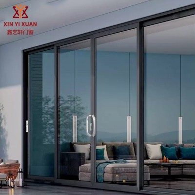 跨境专供商铺隔断玻璃门别墅阳台铝合金门窗隔热客厅厨房推拉门图2