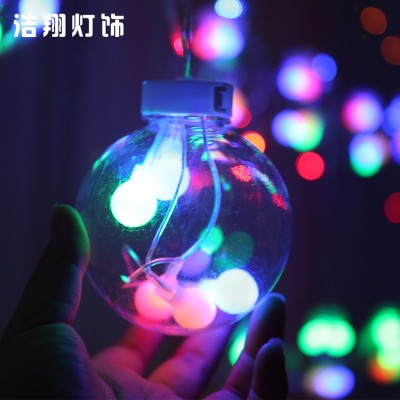 LED许愿球窗帘灯彩灯串3米12灯球卧室挂灯ins风装饰灯厂家直销图4