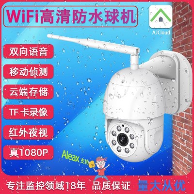 高清夜视插卡录像球机监控摄像头360度全景家用手机远程监控器图2