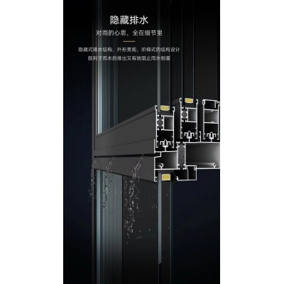 断桥推拉窗 阳台铝合金平开推拉窗 别墅防盗静音封平开窗厂家直发图4