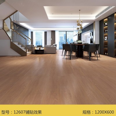 仿实木纹砖1200X600现代风格柔光地砖防滑北欧室内中板瓷砖图5