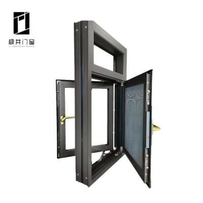 厂家直供系统铝合金窗隔音玻璃落地窗户防盗窗铝合金窗封阳台纱窗图5