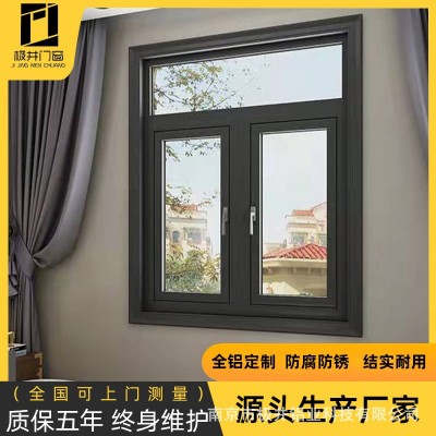 厂家直供断桥铝门窗 铝合金平开窗封阳台窗户隔音断桥铝门窗 批发图2