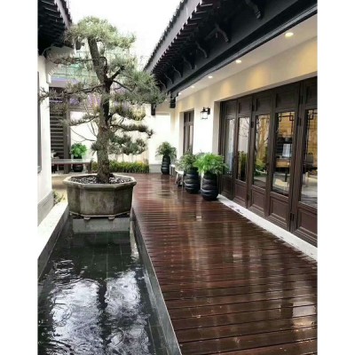 佛山厂家现货批发断桥铝合金仿古窗新中式四合院铝合金仿古门窗图3